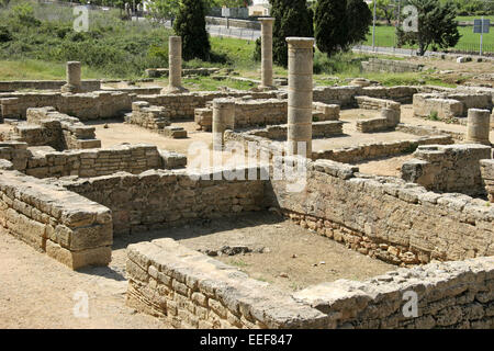 Spanien Insel Mallorca Alcudia Europa Espana Balearen Baleareninsel Mittelmeerinsel Stadt Altstadt Ausgrabungen Archaeologie Pol Stockfoto