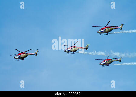 Sarang (Pfau) - indische Luftwaffe Kunstflug-Team Stockfoto