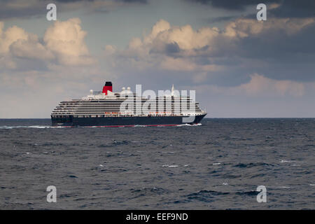 Cunards Queen Victoria auf ihr Weihnachten Kreuzfahrt rund um die Kanarischen Inseln Stockfoto