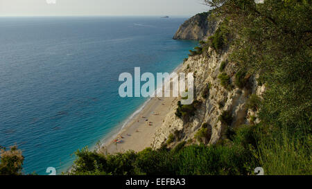 Egremni Strand auf der Insel Levkas (Lefkada), Ionischen Meer, Griechenland Stockfoto
