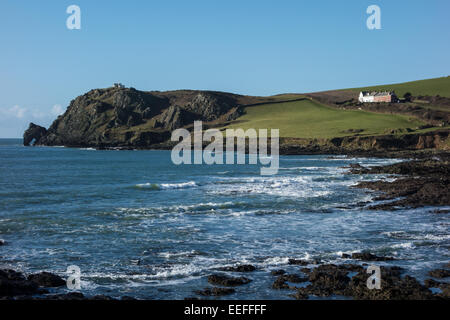 Blick zum Prawle Punkt, South Devon, der südlichste Punkt in Devon Stockfoto