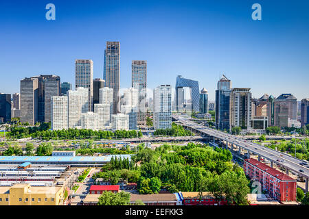 Peking, China moderne Finanzviertel Skyline. Stockfoto