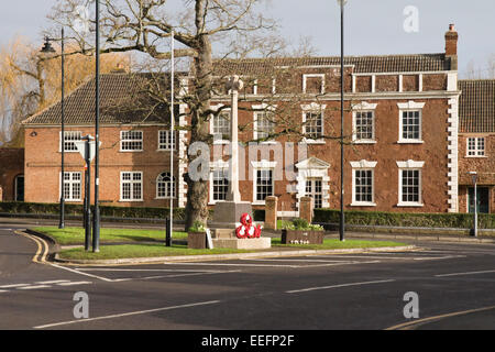 Ein Dorf in Somerset in der Nähe von der Website von Hinkley Point C Kernenergie Station Cannington. Stockfoto