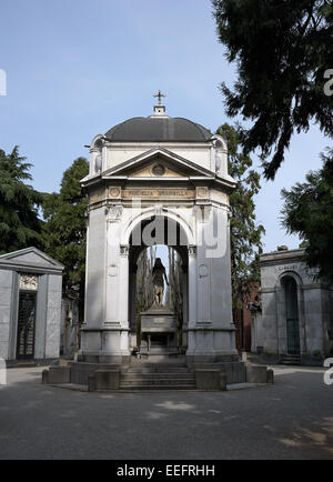 Mailand, Italien, Urnengrabstaette in den Cimitero Monumentale Stockfoto