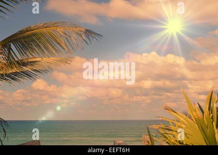 Schöner Tag am Strand Stockfoto