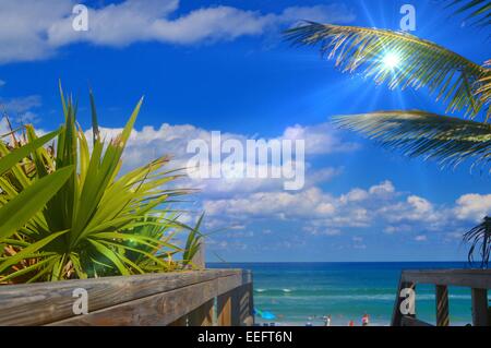 Schöner Tag am Strand Stockfoto