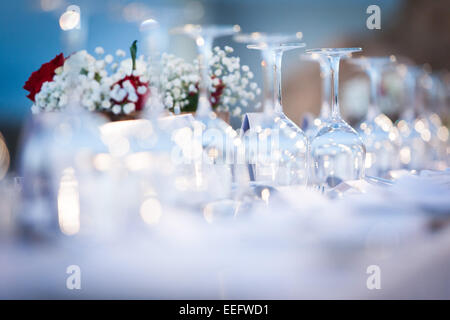 Hochzeit Empfang Dekoration und Tisch-setup Stockfoto