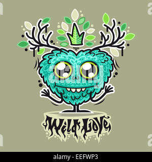 Süße wilde Liebe Monster Stockfoto