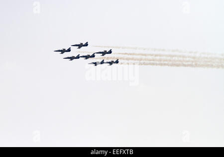 Schönefeld, Deutschland, Kunstflugstaffel der das Breitling Jet Team Stockfoto