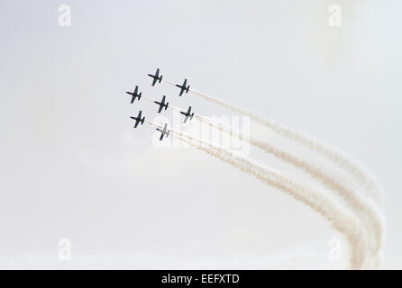 Schönefeld, Deutschland, Kunstflugstaffel der das Breitling Jet Team Stockfoto