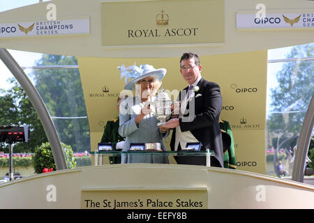 Royal Ascot, Porträt der Herzogin von Cornwall, Camilla Stockfoto