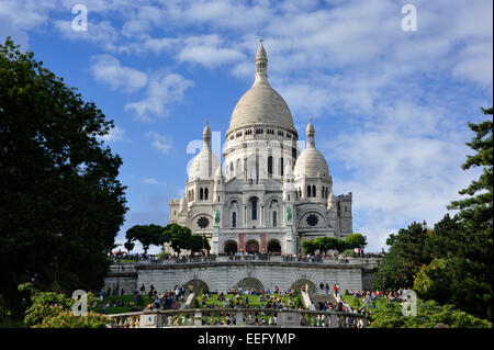 Paris, Montmartre, Sacre Coeur Basilika Stockfoto