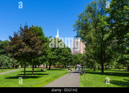 New Haven Green in der Innenstadt von New Haven, Connecticut, USA Stockfoto