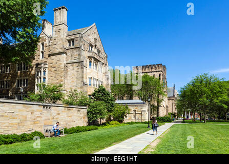 Das Kreuz Campus an der Yale University, New Haven, Connecticut, USA Stockfoto