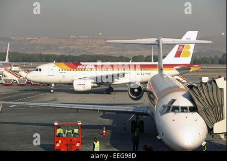 Spanien, Madrid, Barajas, Flughafen, Europa, Farbe, Flughafen, Flughaefen, Flughäfen, Flugplatz, Flugplaetze, Flugplätze, Flugzeug Stockfoto