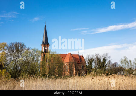 Kirche in Wustrow (Deutschland). Stockfoto