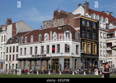 The Queens Head, 2 Avenue du Peuple Belge, Lille, Frankreich Stockfoto