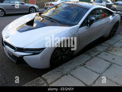 BMW i-8 Elektro-Auto, London Stockfoto