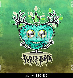 Süße wilde Liebe Monster Stockfoto