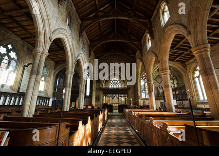 UK, Derbyshire, Tideswell, Pfarrkirche St. Johannes der Täufer, Innenraum Stockfoto