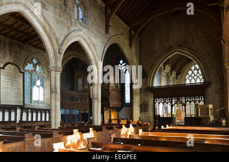 UK, Derbyshire, Tideswell, Pfarrkirche St. Johannes der Täufer, Innenraum Stockfoto