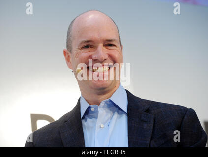 München, Deutschland. 18. Januar 2015. Investor Ben Horowitz spricht bei der Eröffnung der Konferenz DLD (Digital-Life-Design) in München, Deutschland, 18. Januar 2015. Auf der Konferenz von Hubert Burda Media Innovation sprechen hochrangige Gäste über Trends und Entwicklungen der Digitalisierung für drei Tage. Foto: TOBIAS HASE/Dpa/Alamy Live News Stockfoto