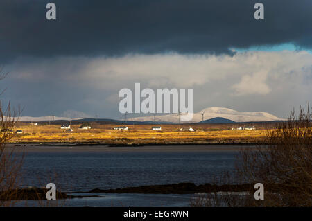 Ardara, County Donegal, Irland. 18. Januar 2015.  Sturmwolken einziehen von Atlantik bringt mehr Schnee und Graupel an die Westküste.  Bildnachweis: Richard Wayman/Alamy Live-Nachrichten Stockfoto