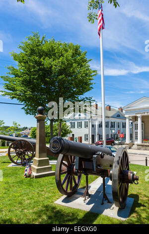 Zentrum der historischen alten Stadt von Stonington, Connecticut, USA Stockfoto