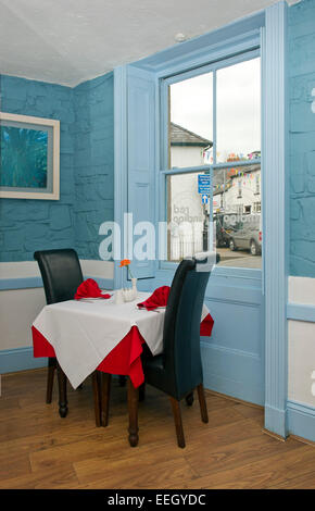 Roten Indigo indisches Restaurant, Hay-on-Wye, Powys, Wales, UK Stockfoto