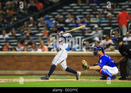 Queens, NY/USA – 27. September 2014: Houston Astros Jose Altuve Fledermäuse gegen die New York Mets auf Citi Field. Quelle: Gordon Donovan/Alamy Live News Stockfoto