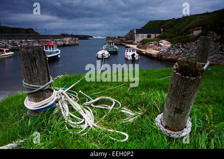 Ballintoy Harbour Irland Website der Eisen-Inseln in Game of Thrones Stockfoto