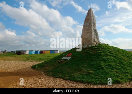 COPP Memorial, direkt am Meer, Hayling Island, Hampshire, Großbritannien Stockfoto