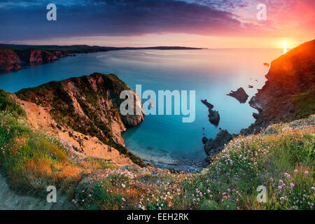 Pembrokeshire Coast Sunset Stockfoto