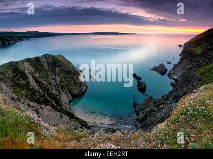 Pembrokeshire Coast Sunset Stockfoto