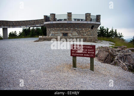 Mount Mitchell auf der Blue Ridge Parkway, North Carolina. Der höchste Berg der Appalachen Stockfoto