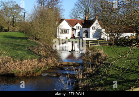 Donington auf Bain Lincolnshire Wolds, winter. Stockfoto