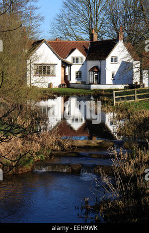 Donington auf Bain Lincolnshire Wolds, winter. Stockfoto