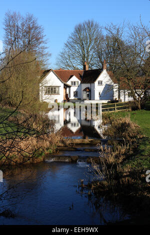 Donington auf Bain Lincolnshire Wolds, winter. Stockfoto