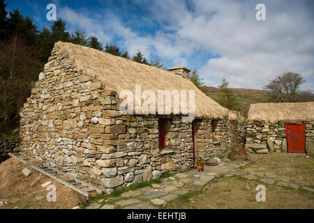 Irland, Co. Galway, Connemara Erbe & History Centre, Dan O'Hara Hütte Stockfoto