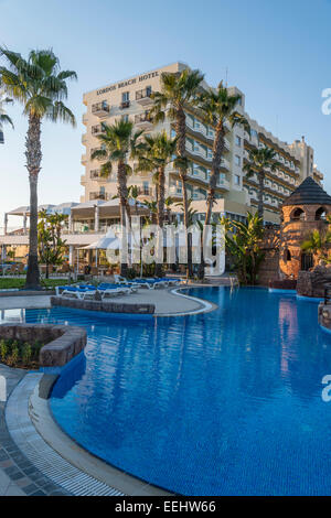 Lordos Beach Hotel in Larnaca Bay, Larnaca an der Südküste der östlichen Mittelmeer Insel Zypern - nur zur redaktionellen Nutzung Stockfoto