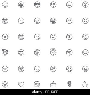 Smiley-Icon-set Stockfoto