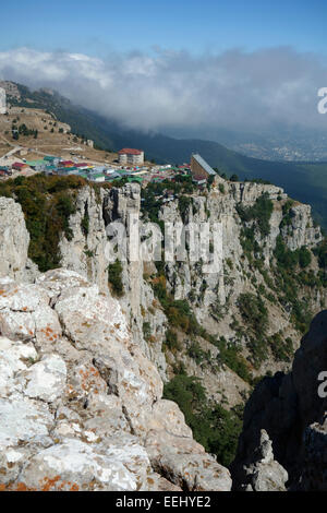 Erhöhten Blick auf die Siedlung am Berg Aj-Petri, Krim, Russland Stockfoto