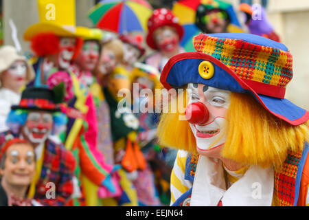 Ein Kichern von Clowns aus der ganzen Welt auf der Jahrestagung der Clown in Weston-Super-mare Stockfoto