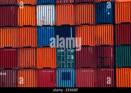 Niederlande, Rotterdam, Hafen, Container Stockfoto