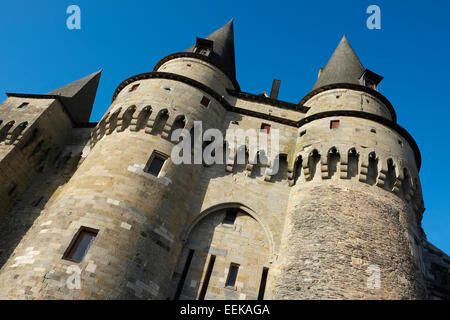 Chateau de Vitre, Bretagne, Frankreich Stockfoto