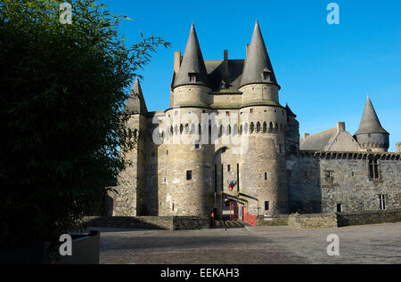 Chateau de Vitre, Bretagne, Frankreich Stockfoto