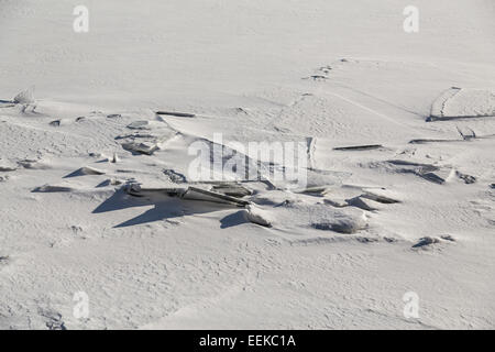 Eis und Schnee am Lake Ontario im winter Stockfoto