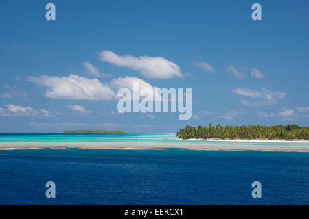 Cook-Inseln. Palmerston Island, einem klassischen Atoll wurde 1774 von Captain Cook entdeckt. Aktuelle Bevölkerung von 62. Stockfoto