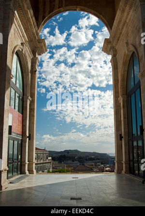 Voraussicht des Castellos historische Gebäude, Altstadt von Cagliari, Sardinien, Italien Stockfoto