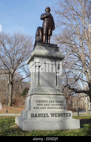 Daniel Webster Statue im Central Park in New York Stockfoto